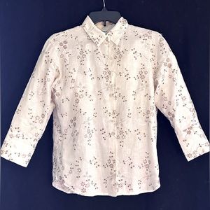 Chico’s Linen Button Up Shirt - Size 0